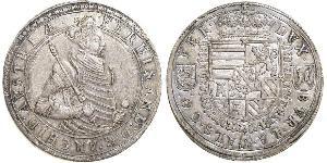 2 Thaler Alsacia Plata Fernando II de Austria (1529 – 1595)