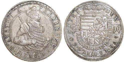 2 Thaler Alsacia Plata Fernando II de Austria (1529 – 1595)