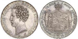 2 Thaler Anhalt-Dessau (1603 -1863) Plata Leopoldo IV de Anhalt (1794 – 1871)