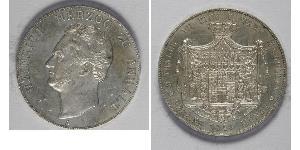 2 Thaler Anhalt-Köthen (1603 -1853) Plata Henry, Duke of Anhalt-Köthen (1778 –1847)