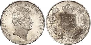 2 Thaler Ducado de Brunswick (1815 - 1918) Plata Guillermo de Brunswick