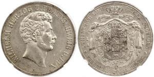 2 Thaler Ducado de Brunswick (1815 - 1918) Plata Guillermo de Brunswick