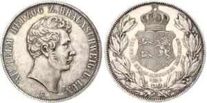 2 Thaler Ducado de Brunswick (1815 - 1918) Plata Guillermo de Brunswick