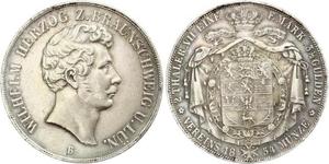 2 Thaler Ducado de Brunswick (1815 - 1918) Plata Guillermo de Brunswick
