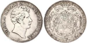 2 Thaler Ducado de Brunswick (1815 - 1918) Plata Guillermo de Brunswick