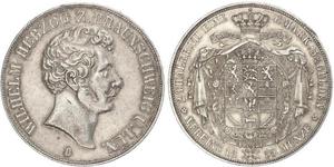 2 Thaler Ducado de Brunswick (1815 - 1918) Plata Guillermo de Brunswick
