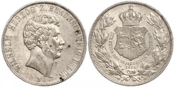 2 Thaler Ducado de Brunswick (1815 - 1918) Plata Guillermo de Brunswick