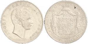 2 Thaler Ducado de Nassau (1806 - 1866) Plata Adolfo de Luxemburgo