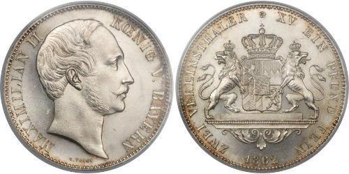 2 Thaler Electorate of Bavaria (1623 - 1806) Plata Maximiliano II Manuel de Baviera