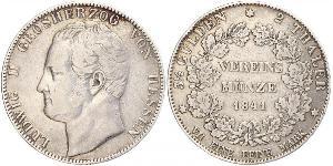 2 Thaler Hesse-Darmstadt (1806 - 1918) Plata Luis II de Hesse-Darmstadt