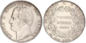 2 Thaler Hesse-Darmstadt (1806 - 1918) Plata Luis II de Hesse-Darmstadt