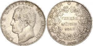 2 Thaler Hesse-Darmstadt (1806 - 1918) Plata Luis II de Hesse-Darmstadt