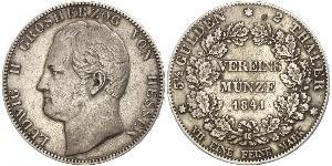 2 Thaler Hesse-Darmstadt (1806 - 1918) Plata Luis II de Hesse-Darmstadt