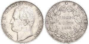 2 Thaler Hesse-Darmstadt (1806 - 1918) Plata Luis II de Hesse-Darmstadt