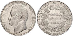2 Thaler Hesse-Darmstadt (1806 - 1918) Plata Luis II de Hesse-Darmstadt