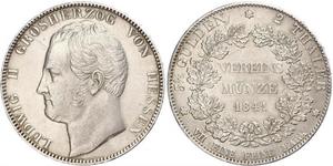 2 Thaler Hesse-Darmstadt (1806 - 1918) Plata Luis II de Hesse-Darmstadt