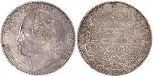 2 Thaler Hesse-Darmstadt (1806 - 1918) Plata Luis II de Hesse-Darmstadt