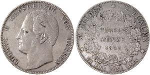 2 Thaler Hesse-Darmstadt (1806 - 1918) Plata Luis II de Hesse-Darmstadt