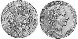 2 Thaler Imperio austríaco (1804-1867) Plata 