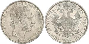 2 Thaler Imperio austríaco (1804-1867) Plata Franz Joseph I (1830 - 1916)