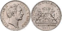 2 Thaler Reino de Baviera (1806 - 1918) Plata Maximiliano II de Baviera(1811 - 1864)