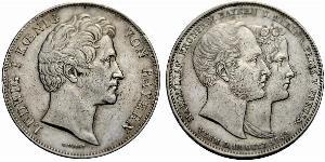 2 Thaler Reino de Baviera (1806 - 1918) Plata Luis I de Baviera(1786 – 1868)