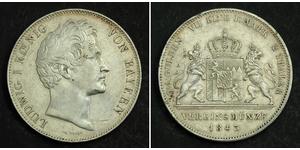 2 Thaler Reino de Baviera (1806 - 1918) Plata Luis I de Baviera(1786 – 1868)