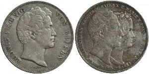 2 Thaler Reino de Baviera (1806 - 1918) Plata Luis I de Baviera(1786 – 1868)