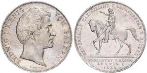 2 Thaler Reino de Baviera (1806 - 1918) Plata Luis I de Baviera(1786 – 1868)