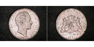 2 Thaler Reino de Baviera (1806 - 1918) Plata Maximiliano II de Baviera(1811 - 1864)