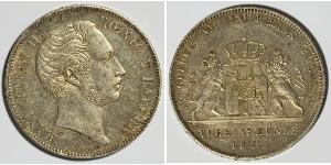 2 Thaler Reino de Baviera (1806 - 1918) Plata Maximiliano II de Baviera(1811 - 1864)