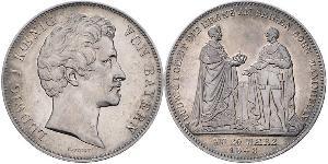 2 Thaler Reino de Baviera (1806 - 1918) Plata Luis I de Baviera(1786 – 1868)