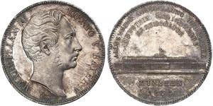 2 Thaler Reino de Baviera (1806 - 1918) Plata Maximiliano II de Baviera(1811 - 1864)