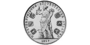 2 Thaler Reino de Baviera (1806 - 1918) Plata Luis I de Baviera(1786 – 1868)