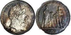 2 Thaler Reino de Baviera (1806 - 1918) Plata Luis I de Baviera(1786 – 1868)