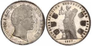 2 Thaler Reino de Baviera (1806 - 1918) Plata Luis I de Baviera(1786 – 1868)