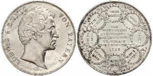 2 Thaler Reino de Baviera (1806 - 1918) Plata Luis I de Baviera(1786 – 1868)