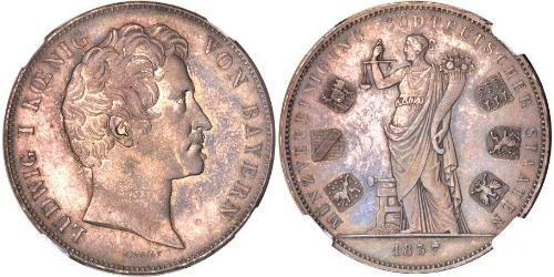 2 Thaler Reino de Baviera (1806 - 1918) Plata Luis I de Baviera(1786 – 1868)