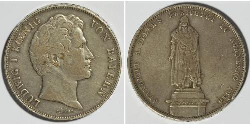 2 Thaler Reino de Baviera (1806 - 1918) Plata Luis I de Baviera(1786 – 1868)