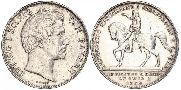 2 Thaler Reino de Baviera (1806 - 1918) Plata Luis I de Baviera(1786 – 1868)