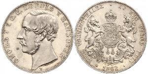 2 Thaler Reino de Hannover (1814 - 1866) Plata Jorge V de Hannover (1819 - 1878)