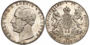 2 Thaler Reino de Hannover (1814 - 1866) Plata Jorge V de Hannover (1819 - 1878)