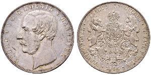 2 Thaler Reino de Hannover (1814 - 1866) Plata Jorge V de Hannover (1819 - 1878)