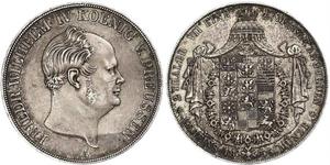 2 Thaler Reino de Prusia (1701-1918) Plata Federico Guillermo IV de Prusia (1795 - 1861)