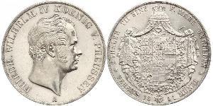 2 Thaler Reino de Prusia (1701-1918) Plata Federico Guillermo IV de Prusia (1795 - 1861)