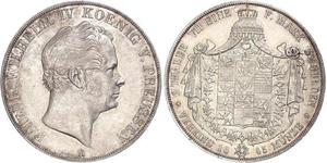 2 Thaler Reino de Prusia (1701-1918) Plata Federico Guillermo IV de Prusia (1795 - 1861)