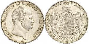 2 Thaler Reino de Prusia (1701-1918) Plata Federico Guillermo IV de Prusia (1795 - 1861)