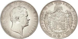 2 Thaler Reino de Prusia (1701-1918) Plata Federico Guillermo IV de Prusia (1795 - 1861)