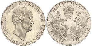 2 Thaler Reino de Sajonia (1806 - 1918) Plata Federico Augusto II de Sajonia