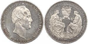 2 Thaler Reino de Sajonia (1806 - 1918) Plata Federico Augusto II de Sajonia